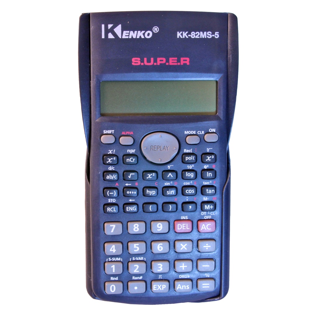 Calculadora científica, 10+2 dígitos, 240 funciones, doble display, con tapa, en caja