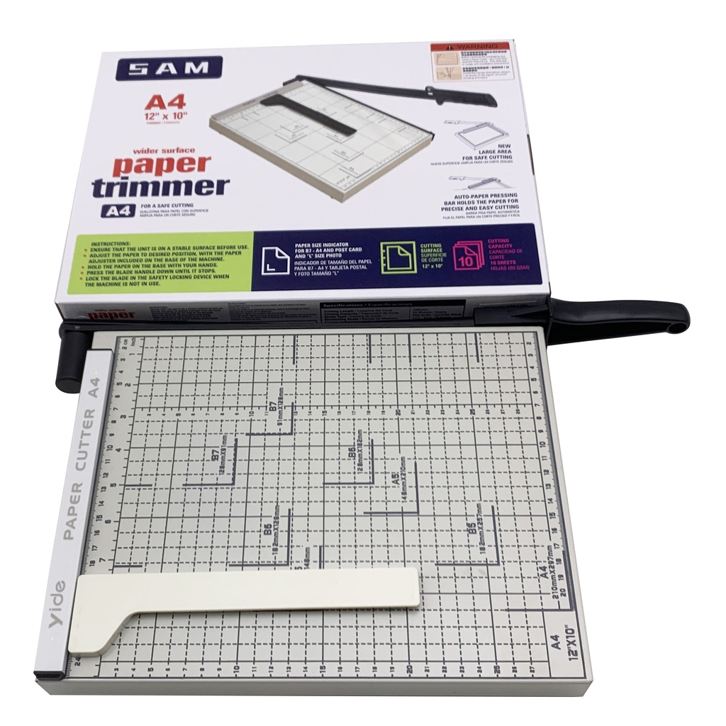 Guillotina para hojas A4, en caja