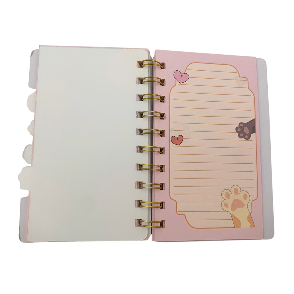 Libreta con espiral 60 hojas, varios diseños 65 hojas con separadores, varios diseños