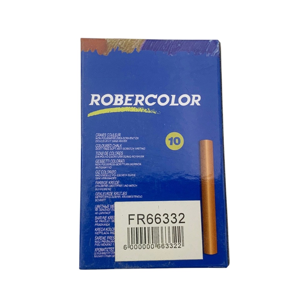 Tiza de colores fina x10, en caja