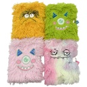 Libreta tapa peluche, 80 hojas, varios diseños