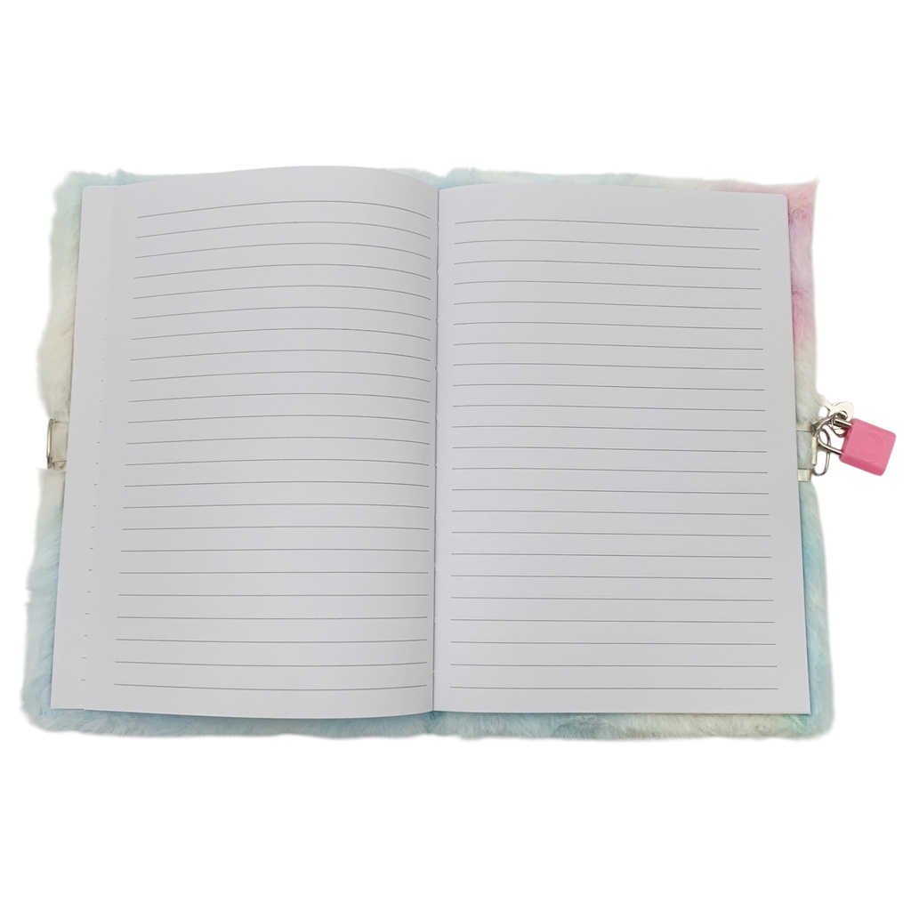 Libreta tapa peluche, 80 hojas, varios diseños