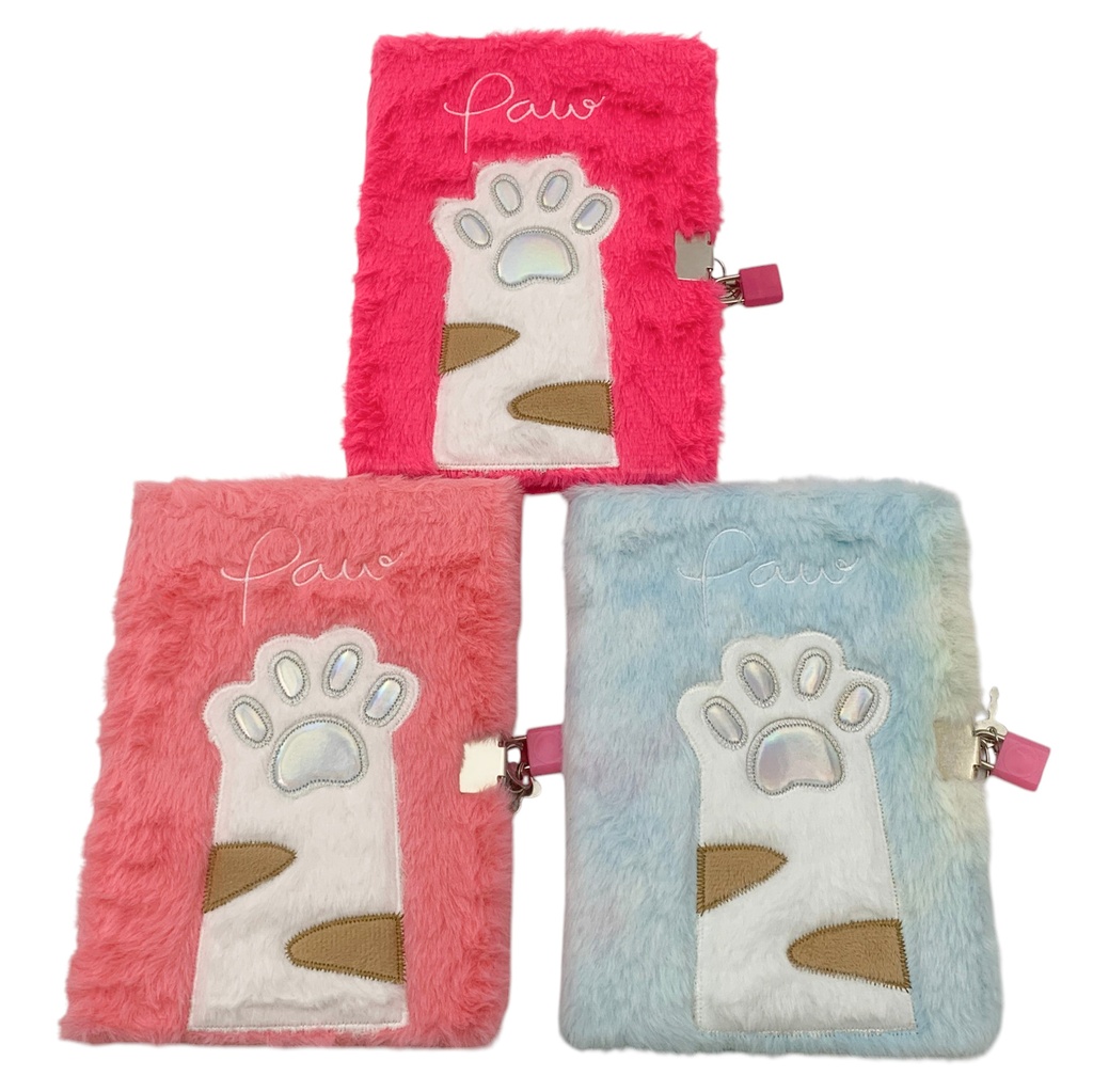 Libreta tapa peluche, 80 hojas, varios diseños