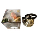 Caldera de acero inoxidable 2.5L, mango de plástico, en caja, varios colores