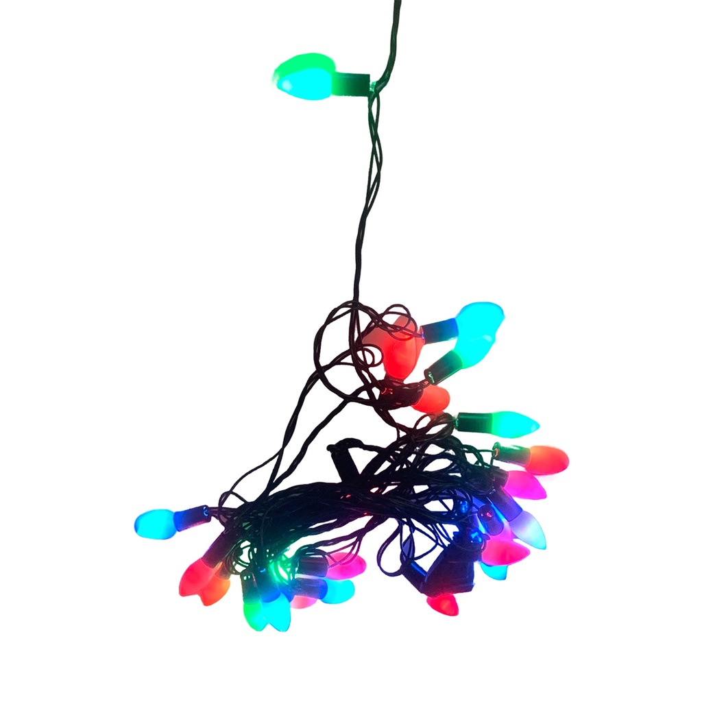 Luces led x28, lámparas de colores, extensible en caja