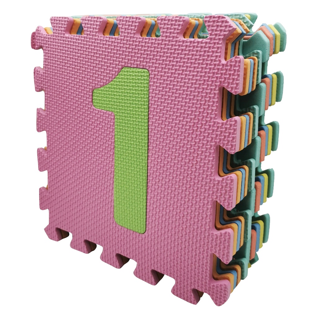 Alfombra de goma EVA x10, diseño NUMEROS
