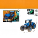 Tractor a fricción, con luz y sonido, en caja varios colores