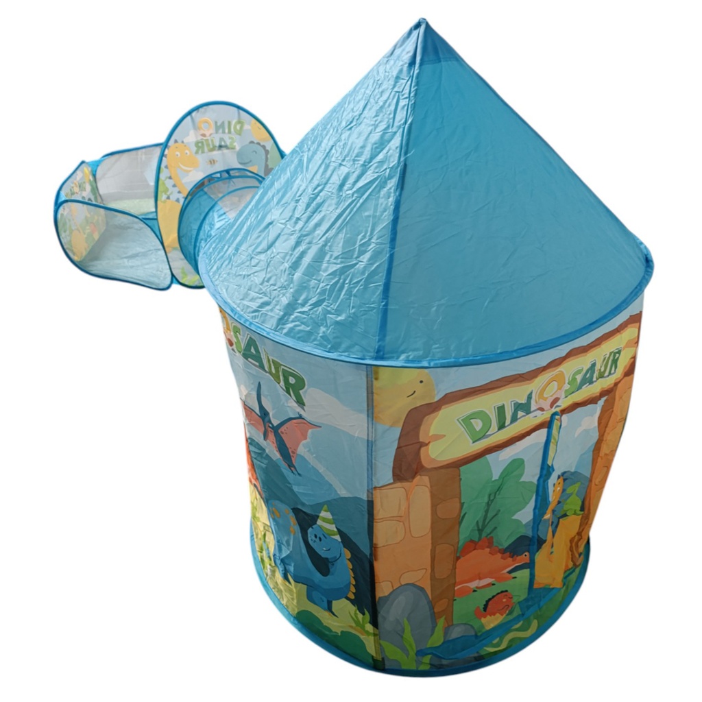 Casita carpa para niños CELESTE, con túnel y pelotero, en bolsa