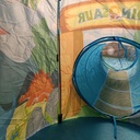 Casita carpa para niños CELESTE, con túnel y pelotero, en bolsa
