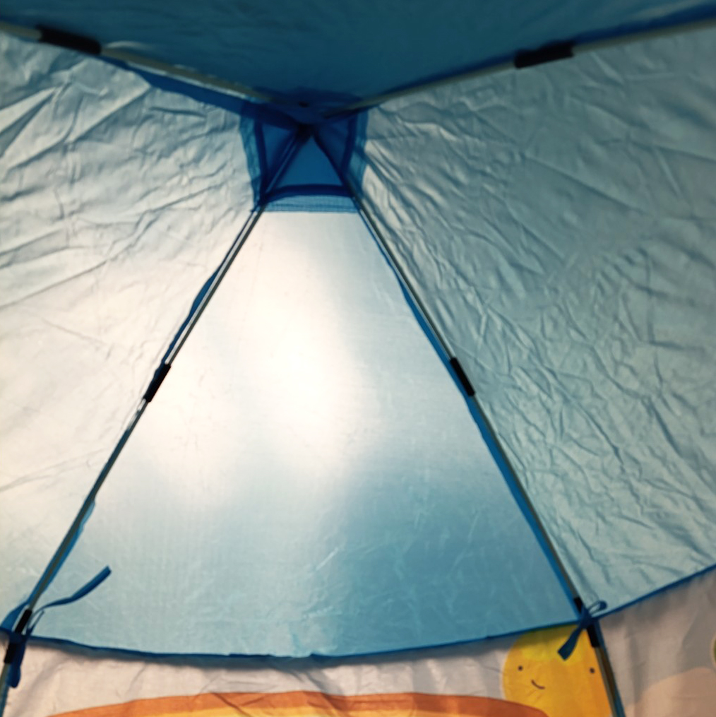 Casita carpa para niños CELESTE, con túnel y pelotero, en bolsa