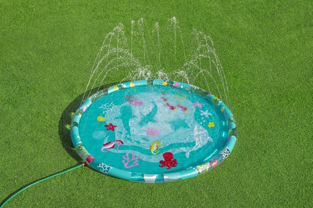 Inflable alfombra con aspersores 1 aro, Bestway, en caja