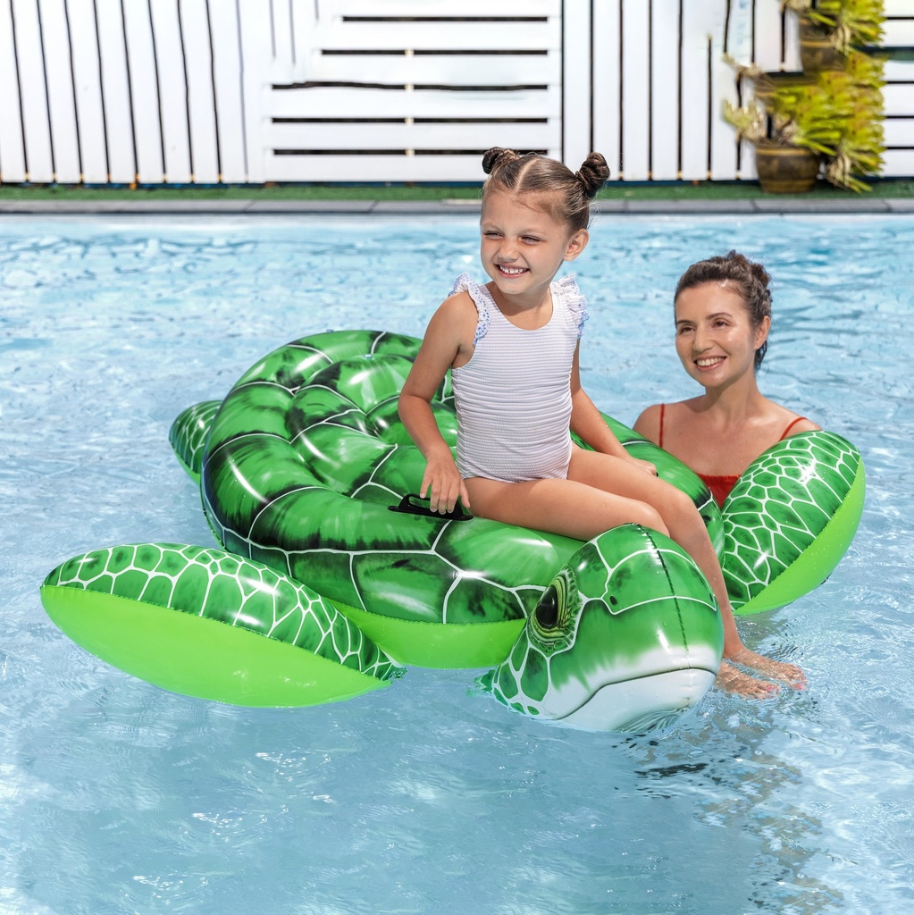 Inflable flotador, tortuga con agarres, Bestway en caja