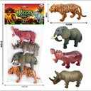 Animales de la selva x4, en bolsa