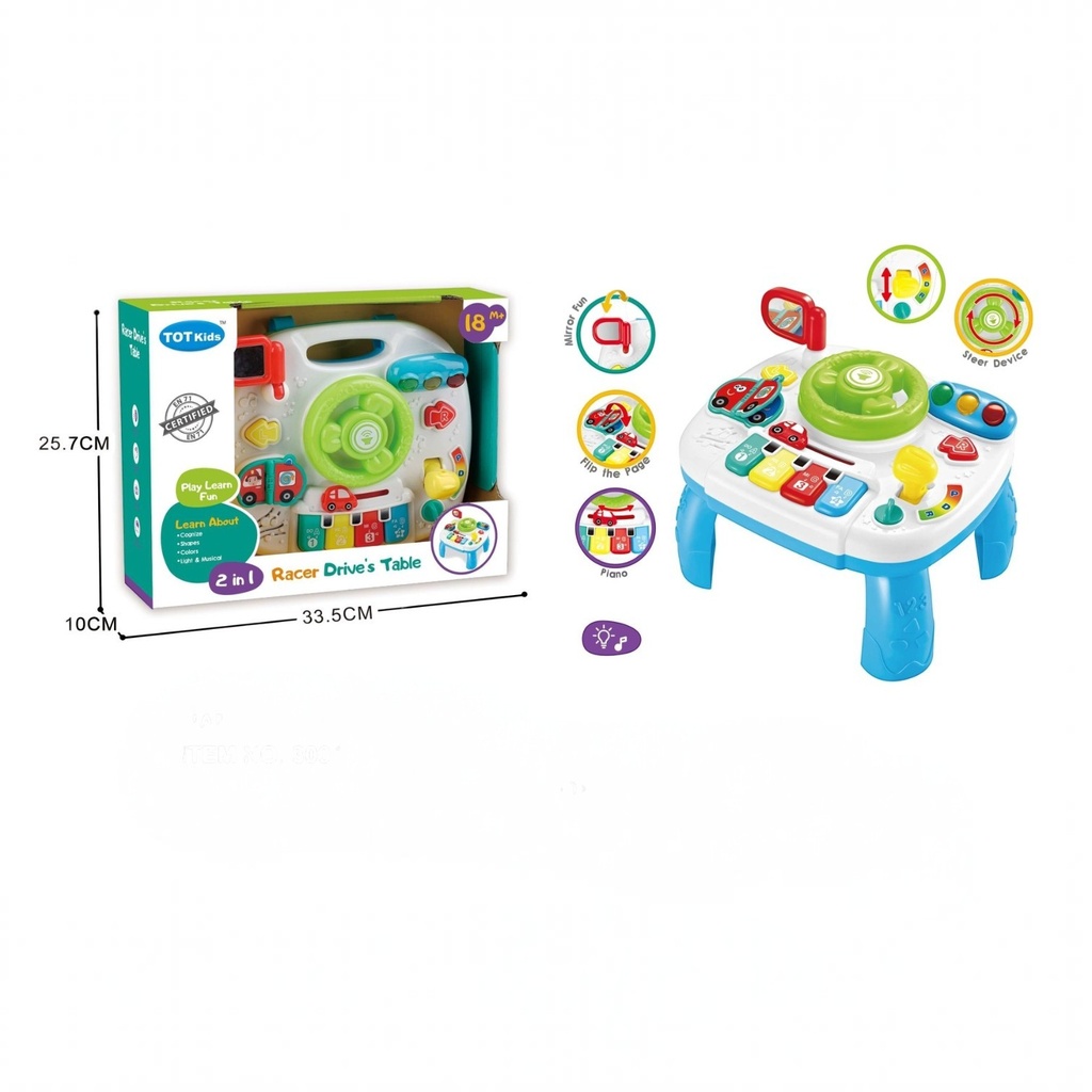 Didáctico mesa con luz y sonido, 3AAen caja