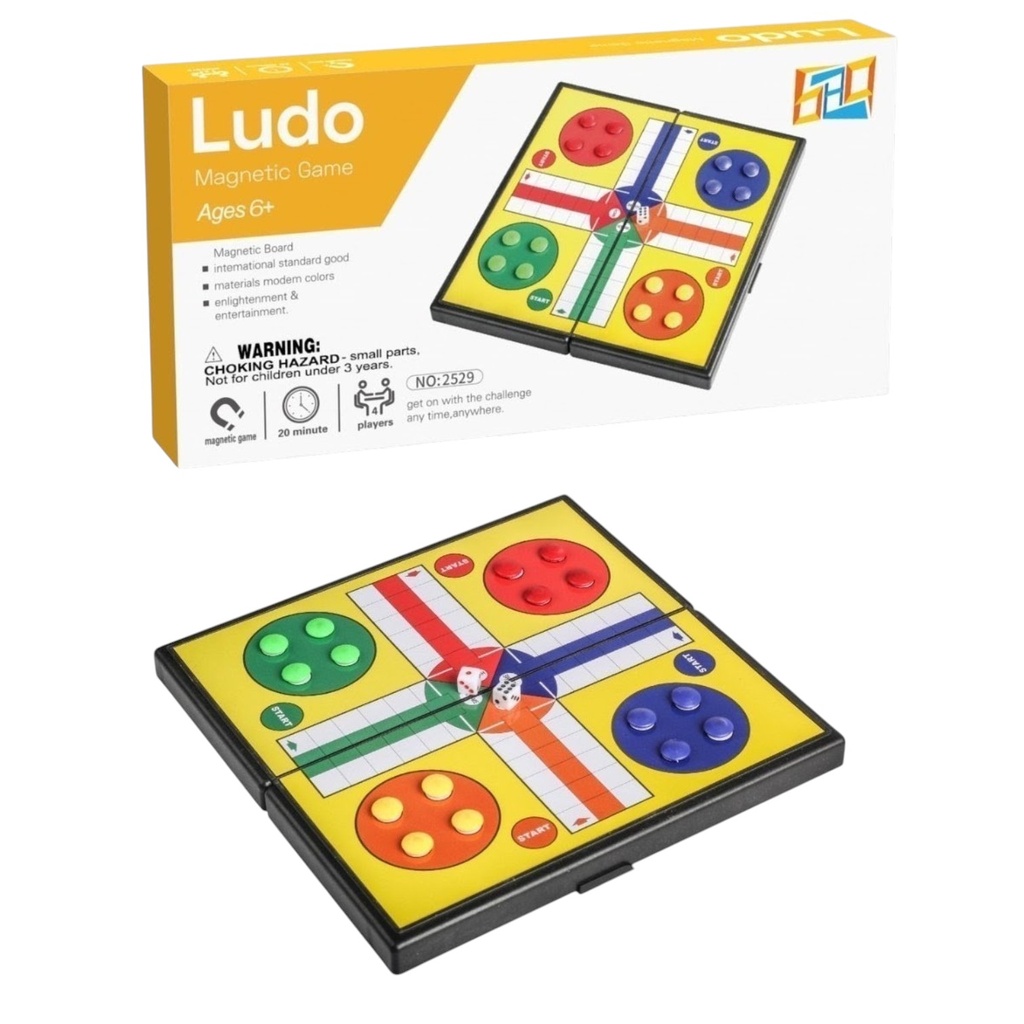 Juego de mesa, ludo, magnético, en caja