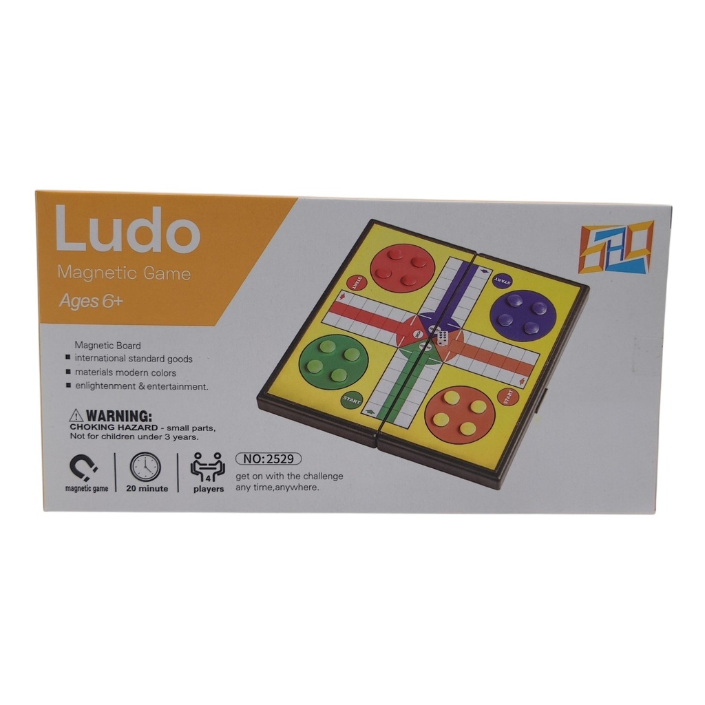 Juego de mesa, ludo, magnético, en caja
