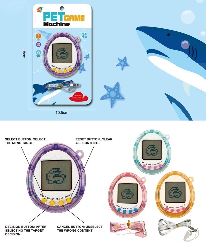 Juego de mesa, mascota virtual, en blister, varios colore