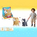 Peluche mascota con movimiento, con correa, en caja, varios diseños