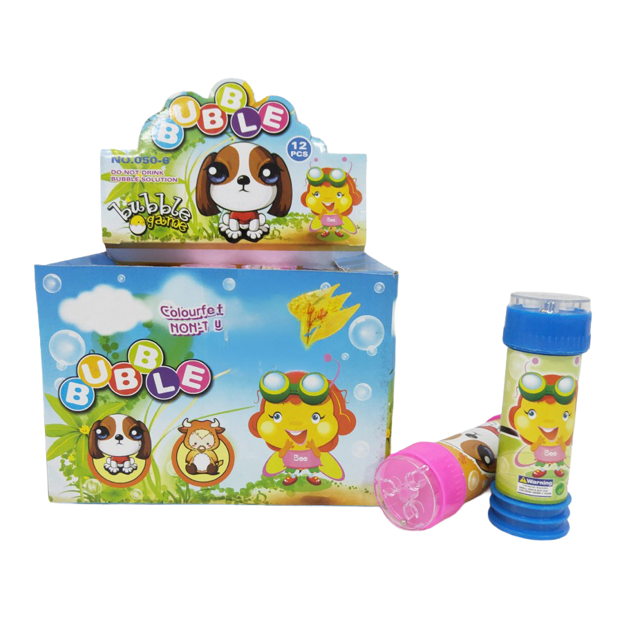 Pompero burbujero tubo chico con laberinto animales, CAJA x12