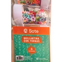 Brillantina con formas x6 tubos, SOTE, en caja de mica