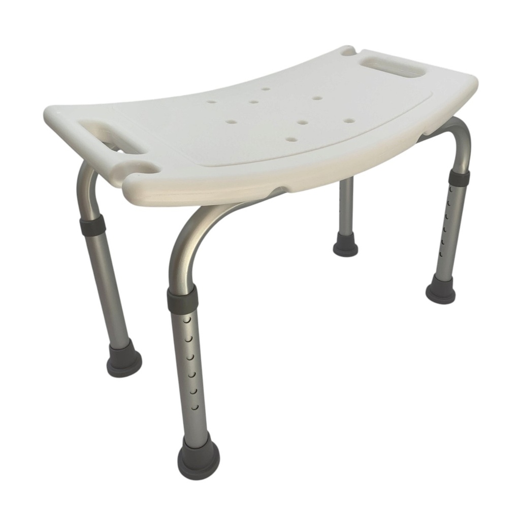 Banco para ducha, de aluminio, altura regulable