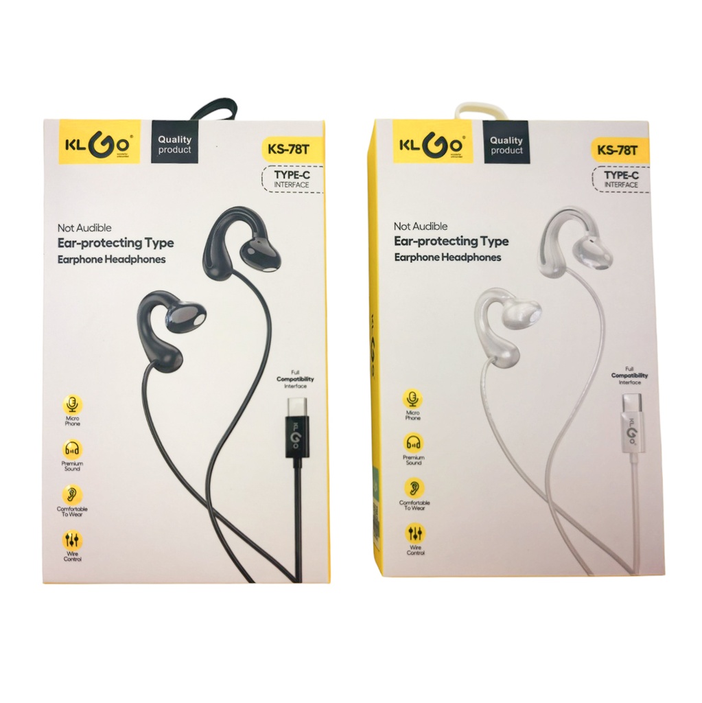 Auriculares con cable con salida C, KLGO en caja