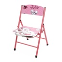 Mesa y silla plegable, madera y metal ROSADO, varios diseños en caja