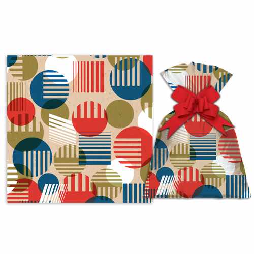 [G3161B] Bolsa de regalo perlado con diseño mediana PACKx50