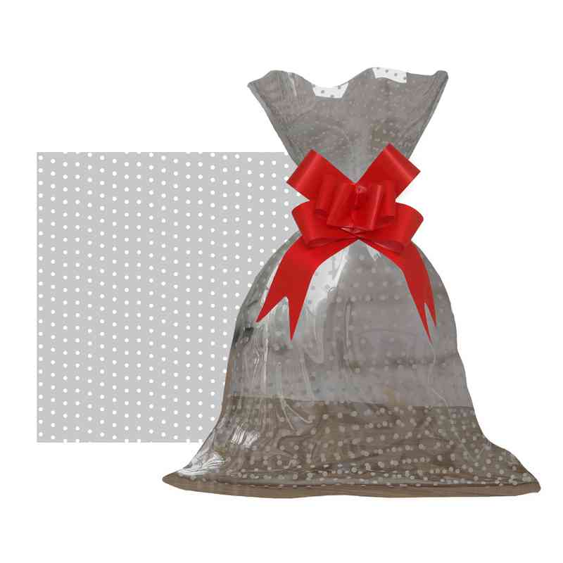 [G3169I] Bolsa de regalo transparente con diseño, chica PACKx50