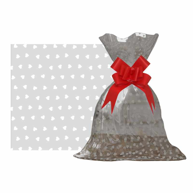 Bolsa de regalo transparente con diseño, mediana PACKx50