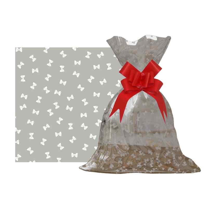 [G3171G] Bolsa de regalo transparente con diseño, grande PACKx50