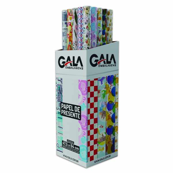 Papel de regalo CAJAx50 rollos de 2 hojas diseños surtidos