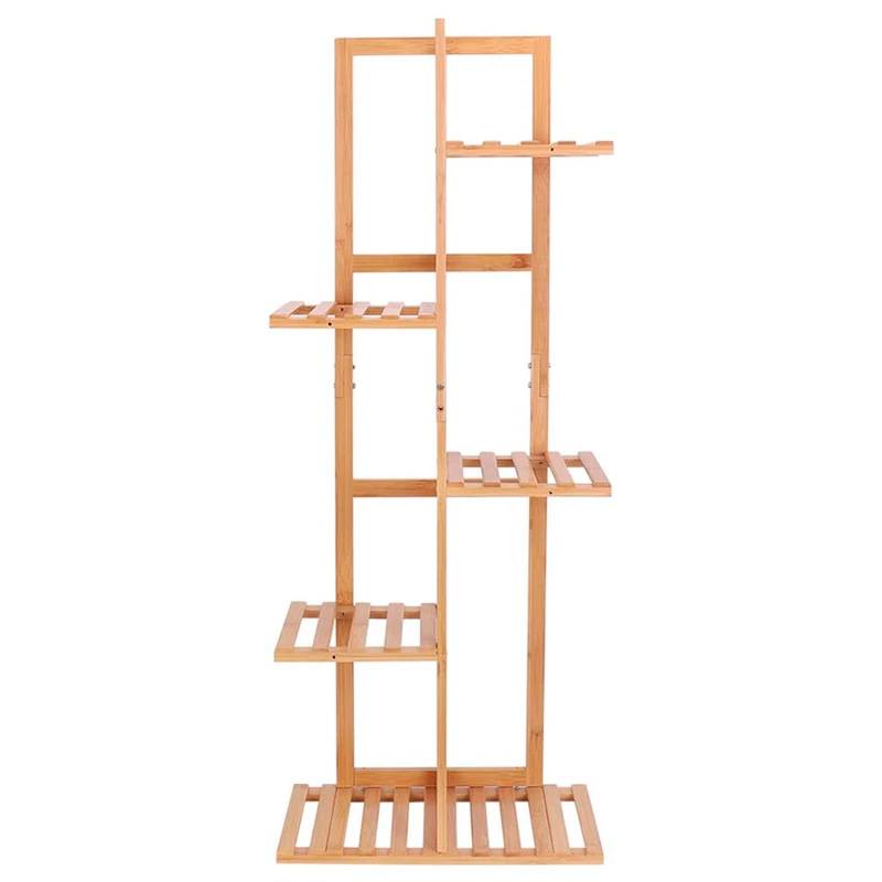 [G3195] Porta macetas de madera, 4 niveles, 5 estantes, en caja