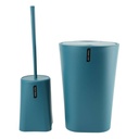Cepillo para WC con papelera, de plástico, VERDE OSCURO, Berlina Home, en caja