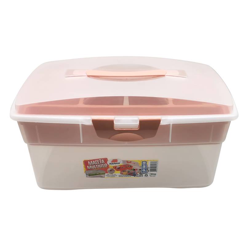 [G3360] Valija de plástico con bandeja, transparente