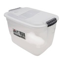 Caja organizadora de plástico con tapa 12L, transparente