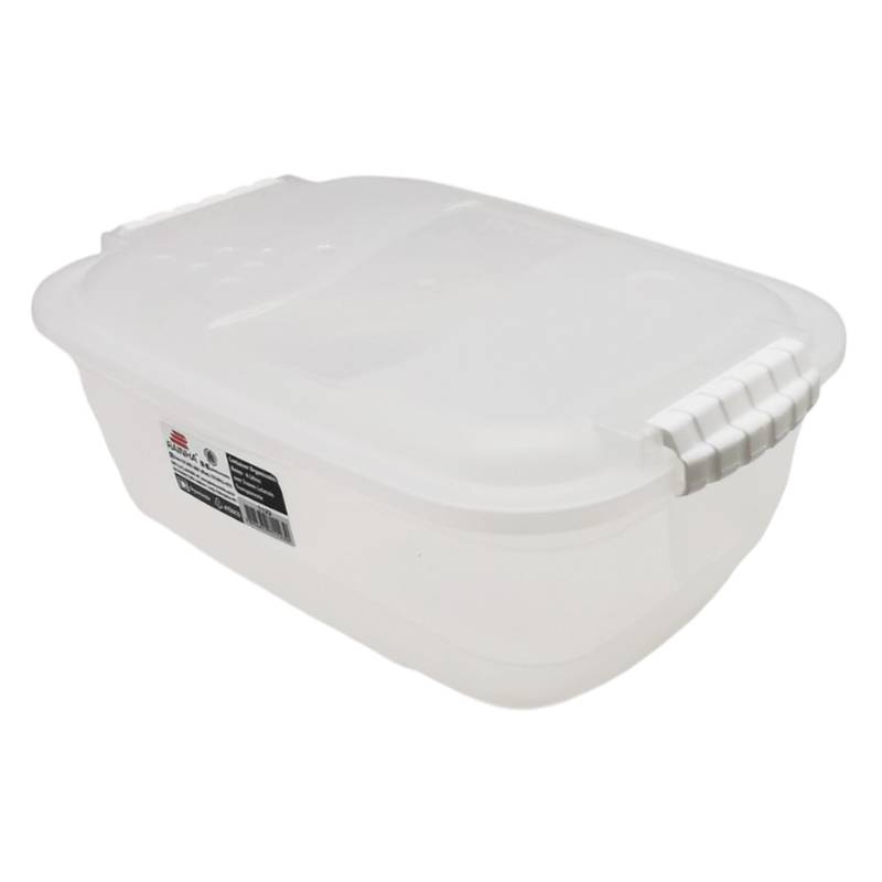 [G3407] Caja organizadora de plástico con tapa 6L, transparente