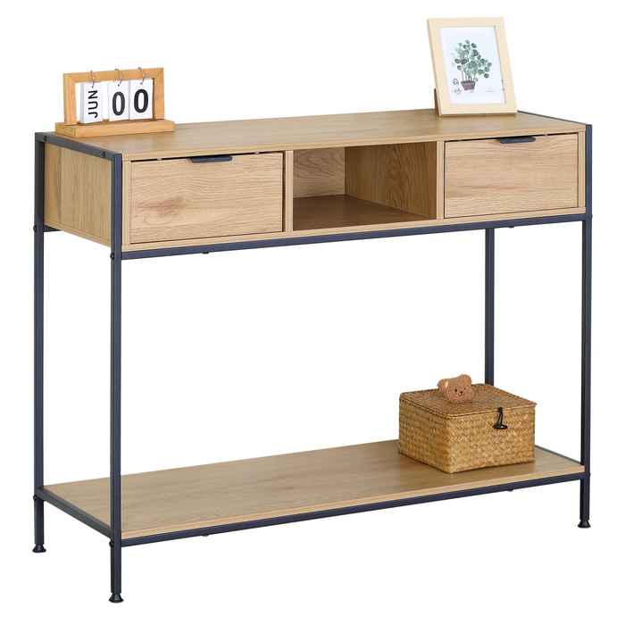 [G3420] Mueble organizador recibidor de hierro y MDF, con cajones, en caja Berlina Home