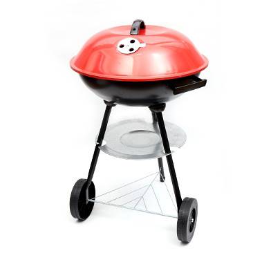 [G3468] Parrilla portátil barbacoa plegable para carbón, con tapa y ruedas, en caja