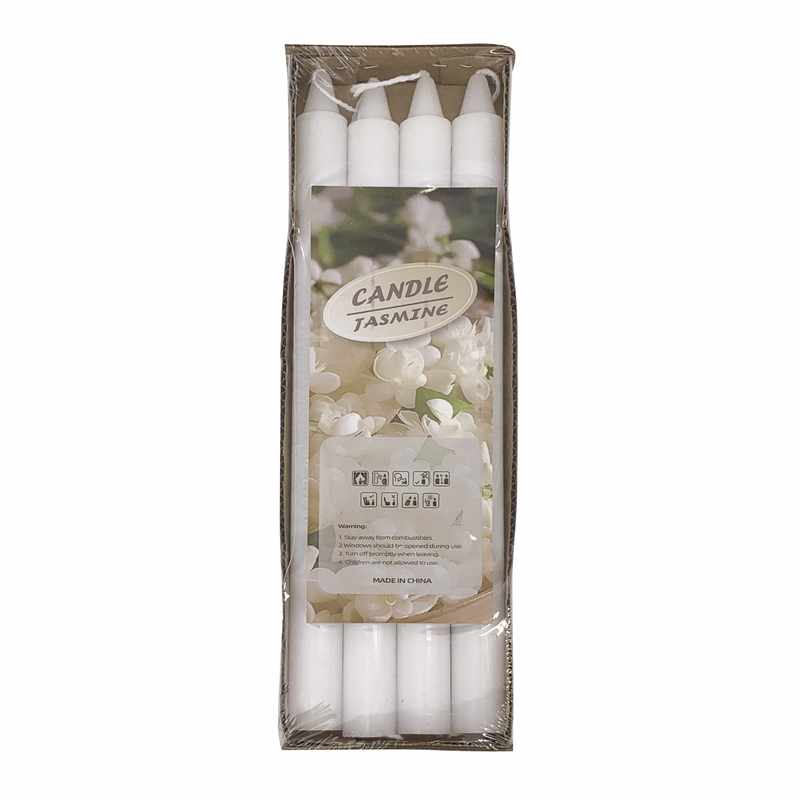 Vela blanca x4, en caja