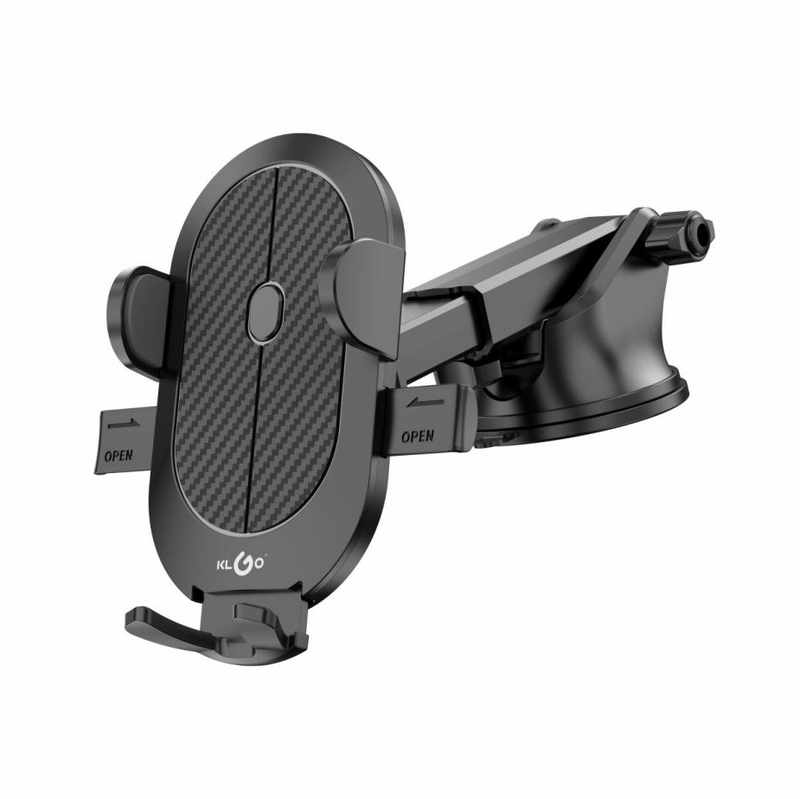 [G3506] Soporte de celular para auto, con ventosa brazo telescópico, KLGO, en caja