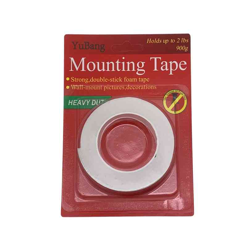 Cinta doble faz BLANCO, 1mx1,8cm, en blister