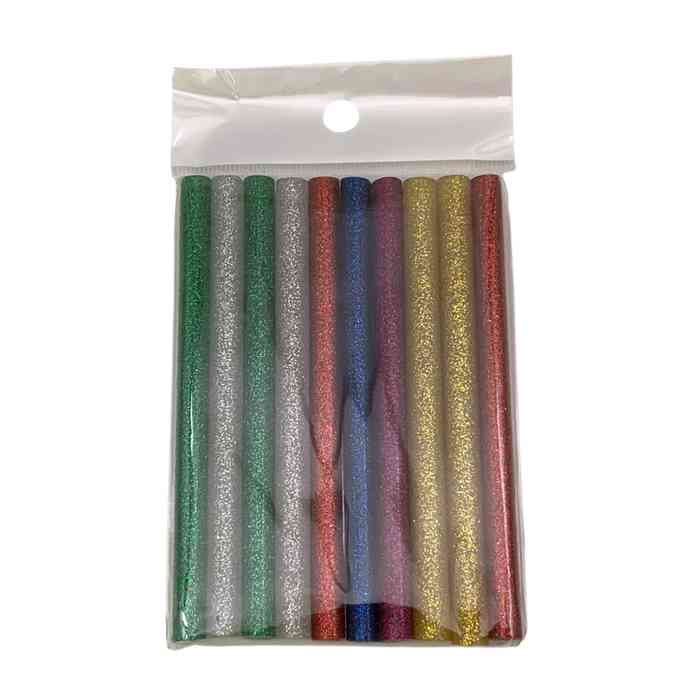 Silicona fina 7mm con brillantina, bolsa x10 unidades