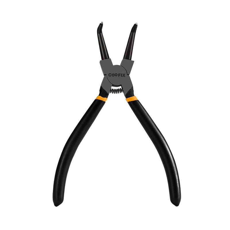 [G3538] Pinza punta curva, 7", 175mm, con resorte, en blister, Coofix