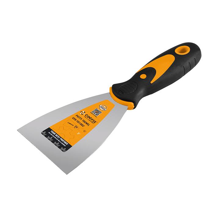 Espátula de albañilería, acero inoxidable, 60mm, con mango de goma, Coofix