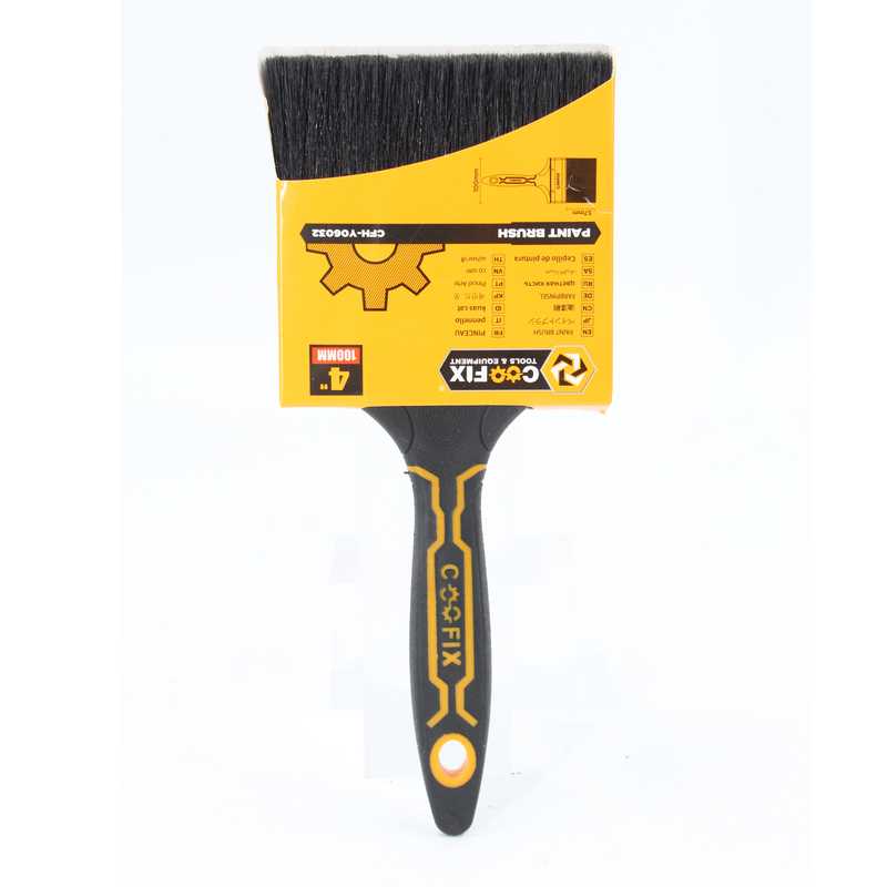 Pincel mango de plástico y cerdas nylon, para pintura al aceite, 4", Coofix