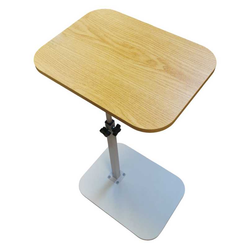 [G3615] Mesa de madera, pie de metal, altura regulable, en caja