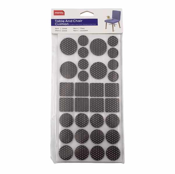 Protector de piso de fieltro para patas, distintos tamaños, en bolsa