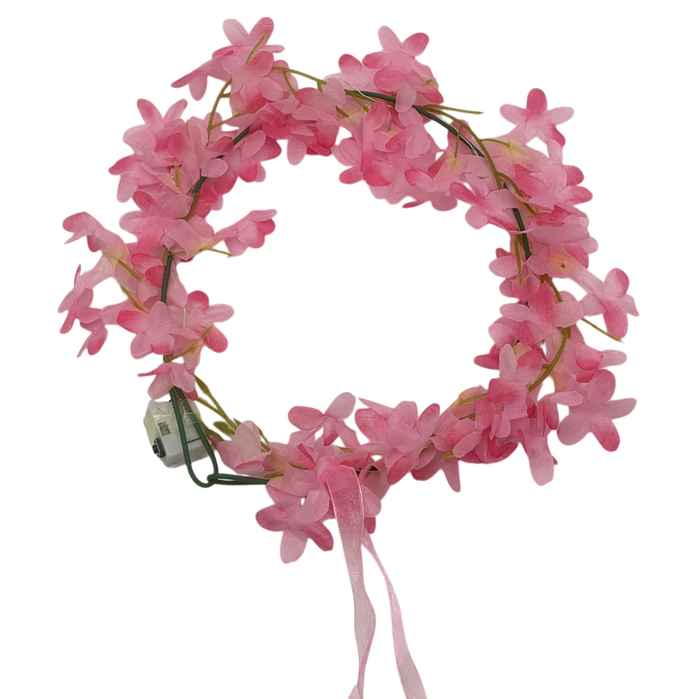 Tiara con luz, flores, varios colores