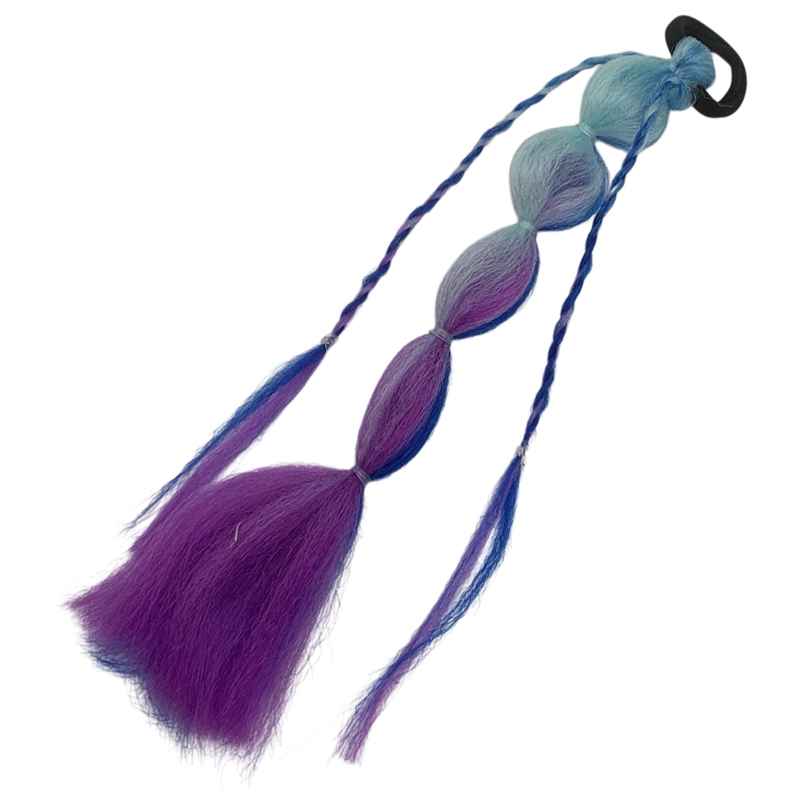 [G3775] Peluca trenza, con gomita, varios colores